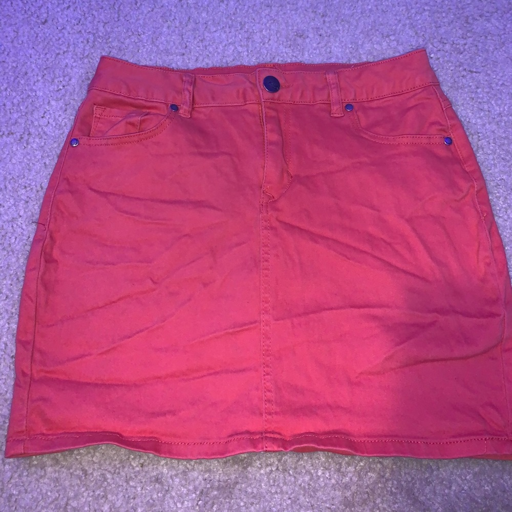 ROSE PEACHY DEMIN SKIRT